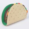 Taco-Shape Studded Clutch with Top Handle