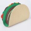 Taco-Shape Studded Clutch with Top Handle