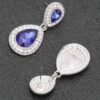 Rhinestone Dangle Earrings – Mixed Metal Drop