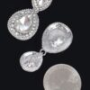Rhinestone Dangle Earrings – Mixed Metal Drop