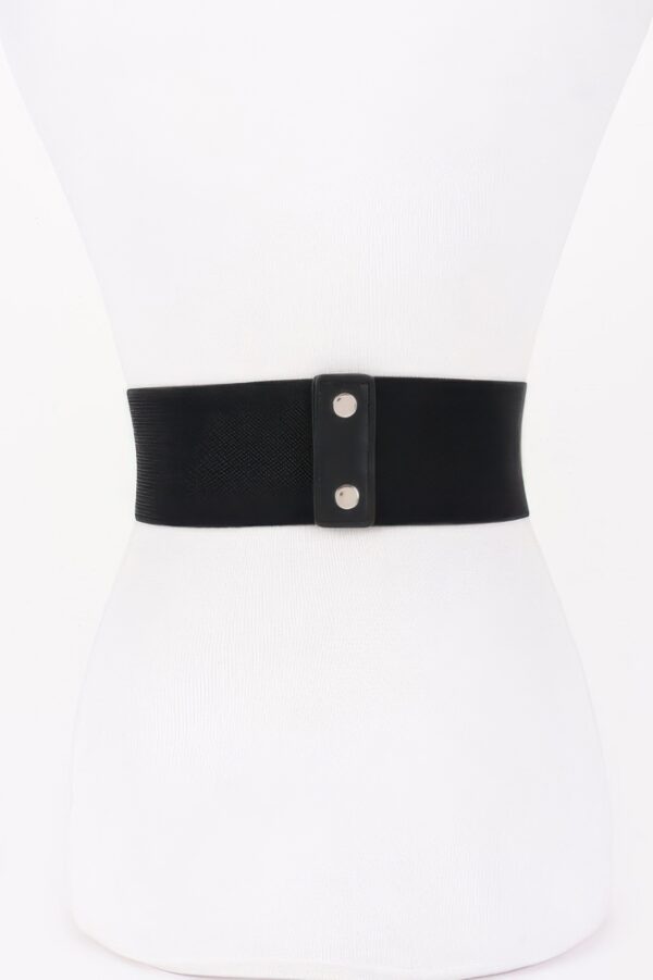 Wide Rhinestone Lattice Waist Belt with Metal Rings