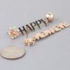New Year Lettering Drop Earrings – Festive Charm