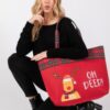 Oh Deer Reindeer Christmas Tote Bag – Red Polyester