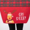 Oh Deer Reindeer Christmas Tote Bag – Red Polyester
