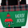 Holly Jolly Lettering Christmas Tree Tote Bag