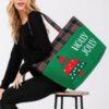 Holly Jolly Lettering Christmas Tree Tote Bag