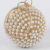 Pearl Sphere Clutch with Gold Chain