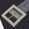 Plus Size Clear PVC Belt with Rhinestone Buckle