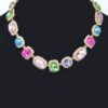 Mixed-Shape Stone Necklace – Multicolor