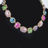 Mixed-Shape Stone Necklace – Multicolor