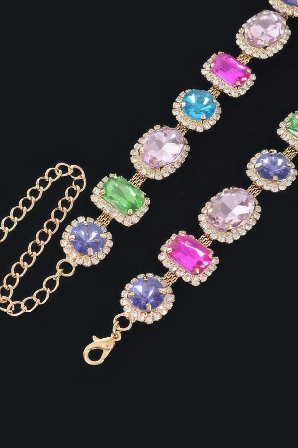 Mixed-Shape Stone Necklace – Multicolor