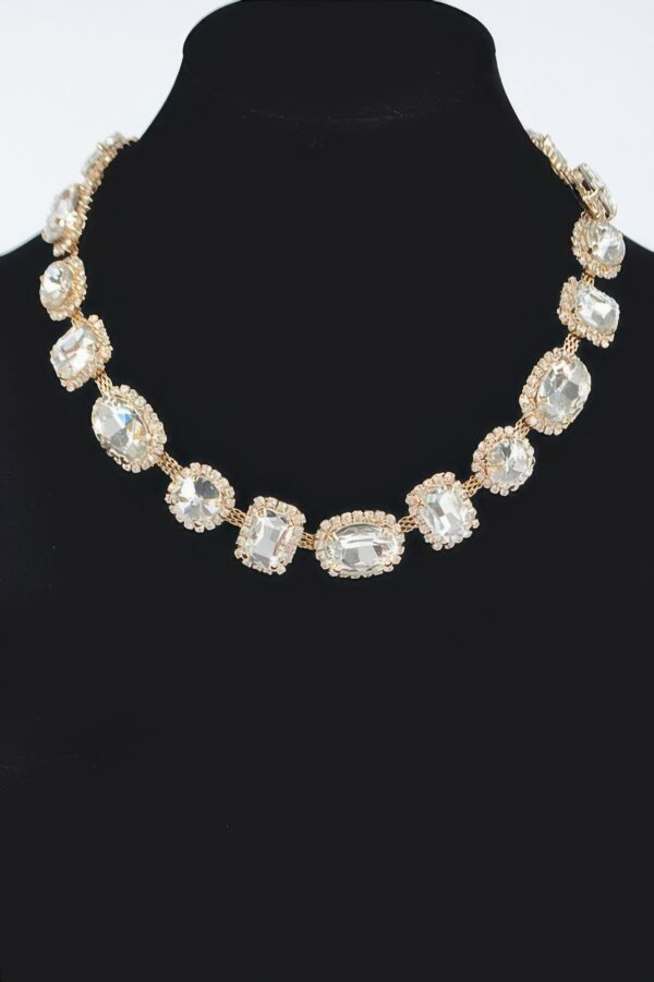 Mixed-Shape Stone Necklace – Multicolor