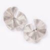 Polished Circular Metal Earrings – 1.5 x 1.75 in