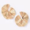 Polished Circular Metal Earrings – 1.5 x 1.75 in