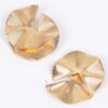 Polished Circular Metal Earrings – 1.5 x 1.75 in