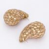 Rhinestone Teardrop Earrings – Post-Back Sparkle