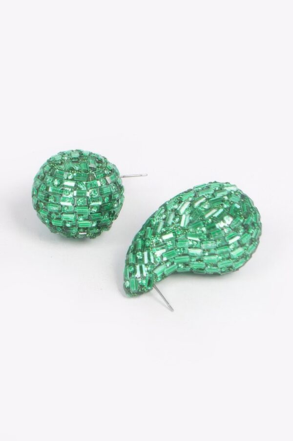 Rhinestone Teardrop Earrings – Post-Back Sparkle