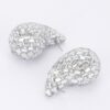 Rhinestone Teardrop Earrings – Post-Back Sparkle