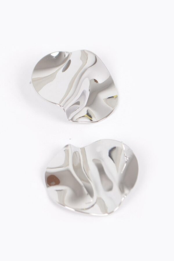 Gold-Plated Wave Earrings – Dual-Tone Gold & Silver