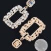 Stone Earring – Square-Cut Rhinestone Drop