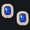 Rhinestone Stud Earring – Polished Round Sparkle
