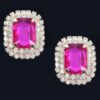 Rhinestone Stud Earring – Polished Round Sparkle