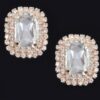 Rhinestone Stud Earring – Polished Round Sparkle