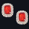 Rhinestone Stud Earring – Polished Round Sparkle