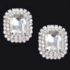 Rhinestone Stud Earring – Polished Round Sparkle