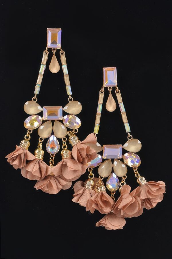 Blossom Bling Rhinestone Drop Earrings – Floral