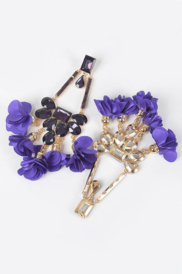 Blossom Bling Rhinestone Drop Earrings – Floral