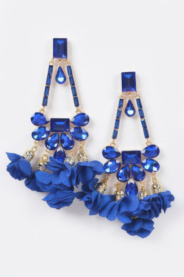 Blossom Bling Rhinestone Drop Earrings – Floral