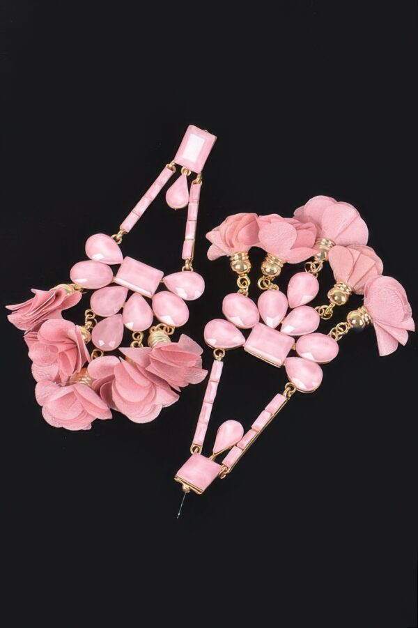 Blossom Bling Rhinestone Drop Earrings – Floral