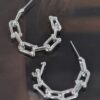 Chain-Link Hoop Earrings – Polished 1 x 1 Inch