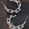 Chain-Link Hoop Earrings – Polished 1 x 1 Inch