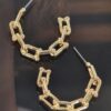 Chain-Link Hoop Earrings – Polished 1 x 1 Inch