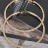 8cm Double Rhinestone Hoop Earrings – Oversized Sparkle