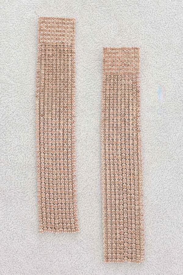 Rhinestone Curtain Drop Earrings – Cascading Sparkle