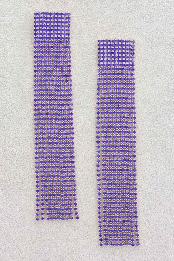 Rhinestone Curtain Drop Earrings – Cascading Sparkle