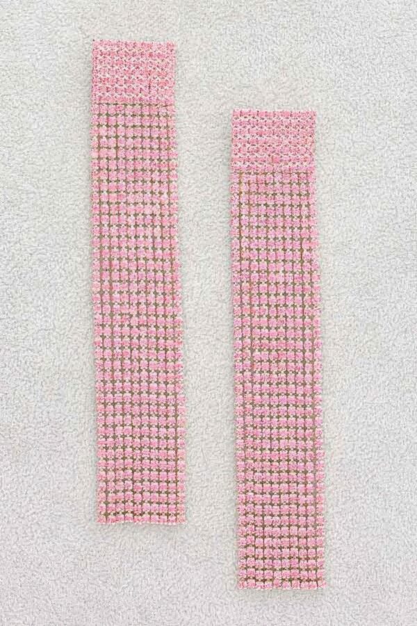 Rhinestone Curtain Drop Earrings – Cascading Sparkle