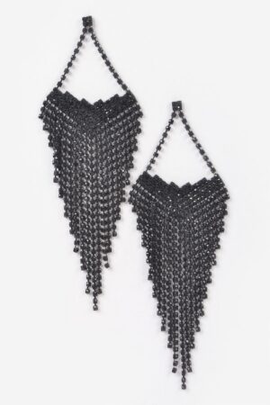 Gatsby Rhinestone Fringe Earrings
