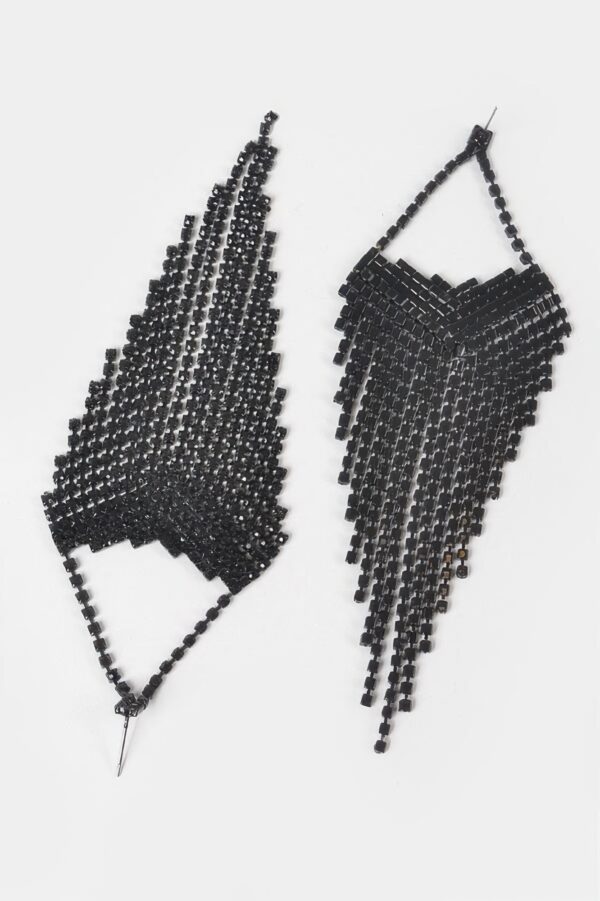 Gatsby Rhinestone Fringe Earrings