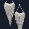 Gatsby Rhinestone Fringe Earrings