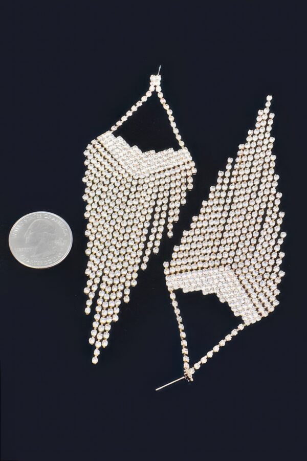 Gatsby Rhinestone Fringe Earrings