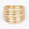 Stacked-Look Cast Metal Spring Hinge Cuff