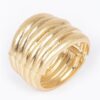 Stacked-Look Cast Metal Spring Hinge Cuff