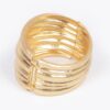 Stacked-Look Cast Metal Spring Hinge Cuff