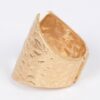 Cast Metal Spring Hinge Cuff Bracelet – Sculpted Polished Finish
