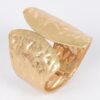 Cast Metal Spring Hinge Cuff Bracelet – Sculpted Polished Finish