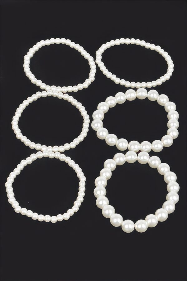 Multi-Strand Faux Pearl Stretch Bracelet